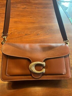 Coach Tabby 26 in pecan with Crystal 'C' Clasp
